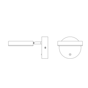 Aplica de perete LED design tehnic Fad negru MYMOD070WL-L8B3K 196101 universul-luminii.ro