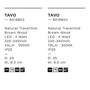 Aplica de perete LED din travertin decorativa TAVO - Img 10