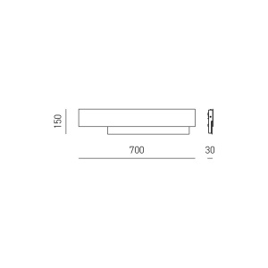 Aplica de perete LED DOHA A otel, alb, negru sau gri dove 230281 universul-luminii.ro