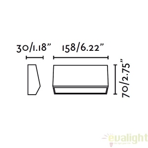 APLICA DE PERETE LED EXTERIOR MODERNA MUST-2 70658 61571 universul-luminii.ro