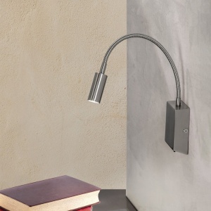 Aplica de perete LED moderna cu brat flexibil Flexo WA 2-1297 satin OR