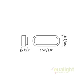 Aplica de perete LED terasa exterior FRED alba 70664 48081 universul-luminii.ro