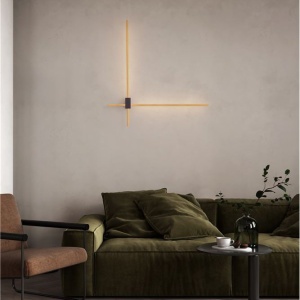 Aplica de perete liniara LED CCT PEAK auriu - Img 2