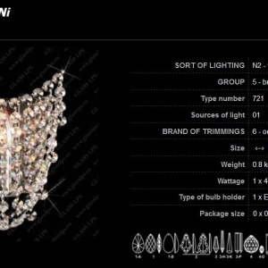 Aplica de perete Lux cristal Bohemia N25 721/01/6 175811 universul-luminii.ro