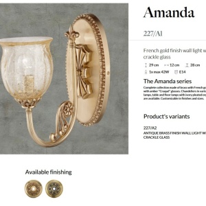 Aplica de perete LUX design clasic realizata manual Amanda - Img 3
