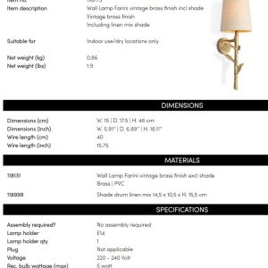 Aplica de perete LUX design deosebit Farini 229591 universul-luminii.ro