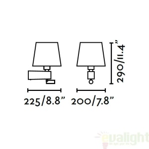 Aplica de perete moderna alba cu reader LED, ROOM 29976 64281 universul-luminii.ro