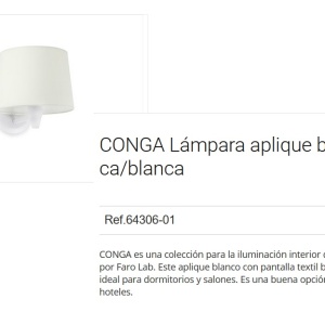 Aplica de perete moderna design elegant CONGA alba 64306-01 90421 universul-luminii.ro