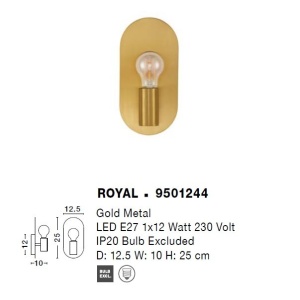 Aplica de perete moderna stil minimalist ROYAL 122001 universul-luminii.ro