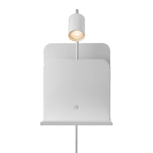 Aplica de perete, mufa USB, design modern ROOMI alb 2112551001 NL 94221 universul-luminii.ro