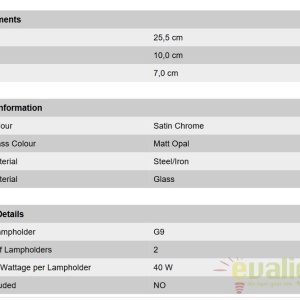 Aplica de perete pentru baie IP44 Tea Soff 3-460/2 satin OR 61221 universul-luminii.ro