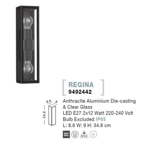 Aplica de perete pentru iluminat exterior IP65 REGINA 250371 universul-luminii.ro