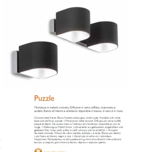Aplica de perete PUZZLE AP2 nero 035239 50321 universul-luminii.ro
