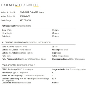 Aplica de perete realizata manual design rustic ARTDESIGN, patina/ champagne 163601 universul-luminii.ro