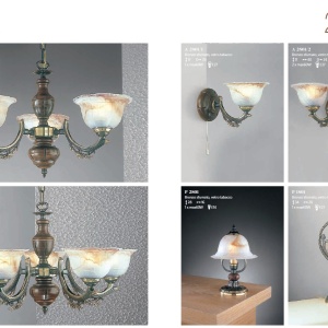 Aplica de perete rustica design italian din alama cu lemn 2801 202981 universul-luminii.ro