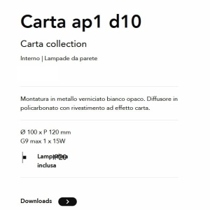 Aplica de perete stil minimalist Carta ap1 d10 - Img 4