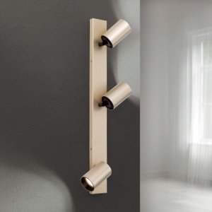 Aplica de perete/tavan cu Spoturi stil minimalist modern SEAN 3L auriu 157071 universul-luminii.ro