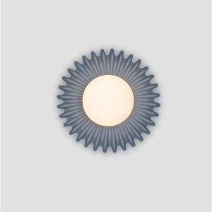 Aplica decorativa ceramica blue gri, sticla alb, PETEL 168301 universul-luminii.ro