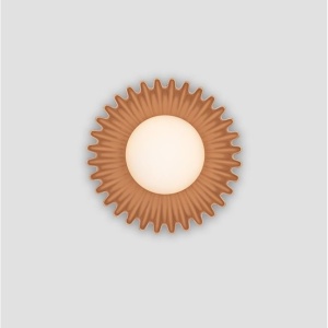 Aplica decorativa ceramica caramel, sticla alb, PETEL 245021 universul-luminii.ro