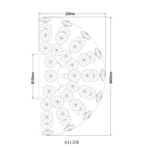 Aplica design elegant KATRINA auriu 64135W GL 247451 universul-luminii.ro