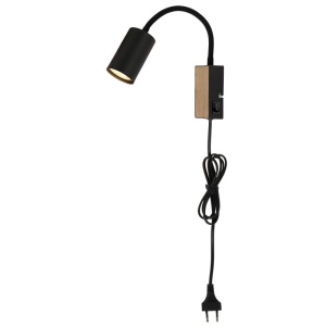 Aplica design industrial Robby negru, maro 135071 universul-luminii.ro