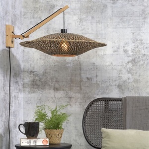 Aplica din bambus Bali orizontal S natur, 60cm 89471 universul-luminii.ro
