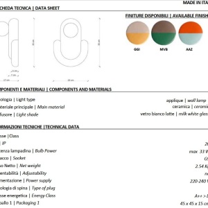 Aplica din ceramica design italian realizata manual Eclair - Img 4