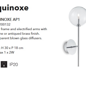 Aplica din metal design clasic EQUINOXE AP1 CROMO 200132 62261 universul-luminii.ro