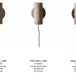 Aplica din travertin cu iluminat sus si jos Tivoli sand 248591 universul-luminii.ro