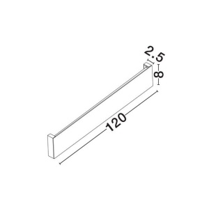 Aplica exterior alba liniara 120cm IP65 LED METRIC - Img 4