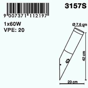 Aplica exterior cu senzor Boston 3157S GL 43211 universul-luminii.ro