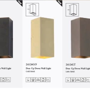 Aplica iluminat ambiental metal negru Don Square 2 632611 universul-luminii.ro