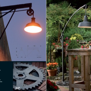 Aplica iluminat exterior din fier forjat design industrial WL 3638 61411 universul-luminii.ro
