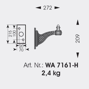 Aplica iluminat exterior din fier forjat, WL 3641 52531 universul-luminii.ro