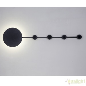 Aplica LED ambientala cu cuier HAN neagra 01001 - Img 4