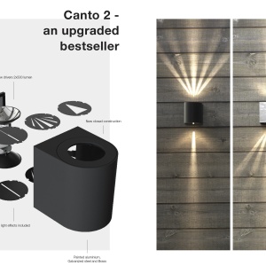 Aplica LED ambientala de exterior IP44 Canto Kubi 2 alba 49711001 NL 184681 universul-luminii.ro
