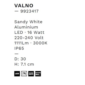 Aplica LED ambientala iluminat exterior IP65 VALNO D-30cm 229701 universul-luminii.ro
