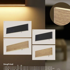 Aplica LED cu iluminat ambiental sus/jos SIEGFRIED Aplica LED cu iluminat ambiental sus/jos SIEGFRIED aspect lemn 12W 202991 universul-luminii.ro