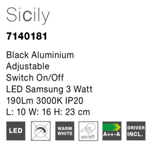 Aplica LED cu spot directionabil design minimalist Sicily NVL-7140181 - Img 3