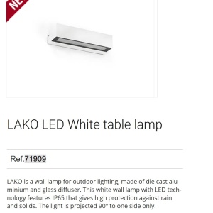 Aplica LED de exterior ambientala design modern IP65 LAKO alba 46551 universul-luminii.ro