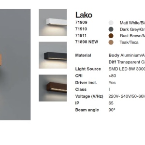 Aplica LED de exterior ambientala design modern IP65 LAKO lemn 102721 universul-luminii.ro