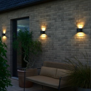Aplica LED de exterior ambientala stil nordic IP44 Milda negru 130531 universul-luminii.ro