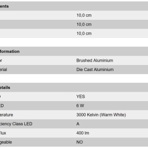 Aplica LED de exterior design modern ambiental IP54 Cube aluminiu 200251 universul-luminii.ro