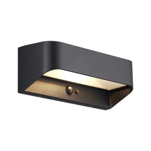 Aplica LED de exterior solara cu senzor IP54 Marcellio negru