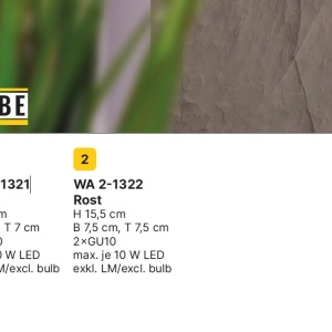 Aplica LED de perete design ambiental Cube 2 antique rustic - Img 10