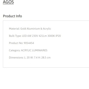 Aplica LED de perete design modern AGOS - Img 4