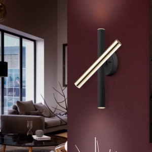 Aplica LED de perete design ultra-modern Varas negru/auriu - Img 1