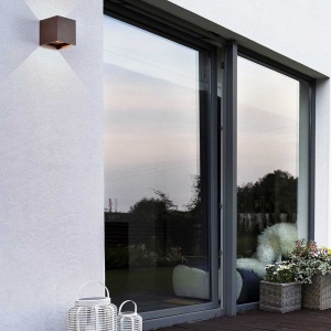 Aplica LED de perete iluminat exterior ambiental IP54 DAVOS corten 136181 universul-luminii.ro