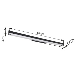 Aplica LED de perete moderna SALLO negru 240251 universul-luminii.ro