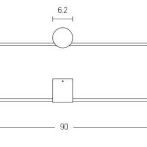 Aplica LED de perete pentru baie design minimalist Tory 90cm 154181 universul-luminii.ro